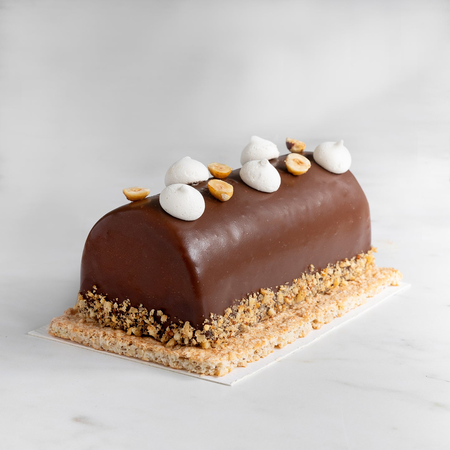 Bûche de Noël chocolat noisettes