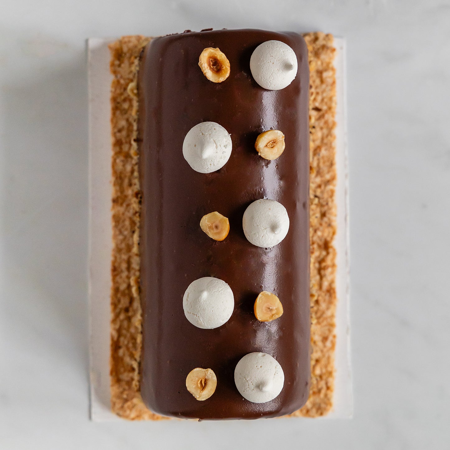 Bûche de Noël chocolat noisettes