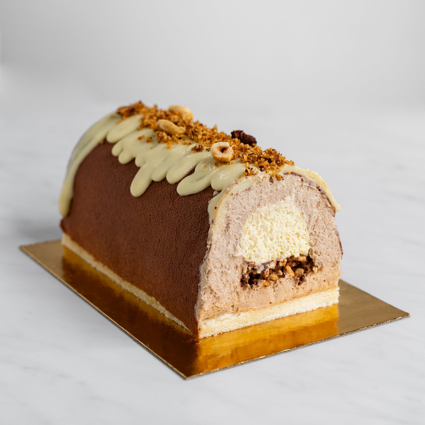 Bûche de Noël Noisette Vanille