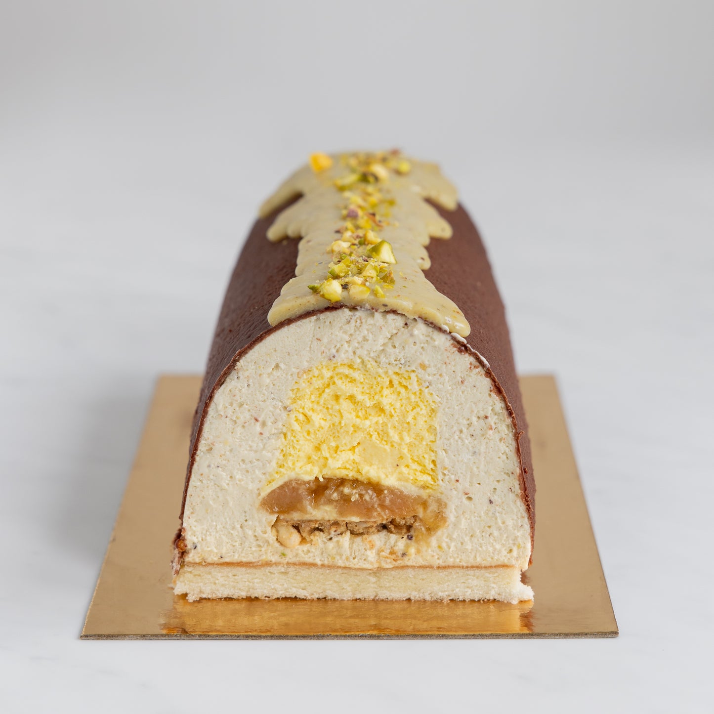Bûche de Noël Pistache Safran