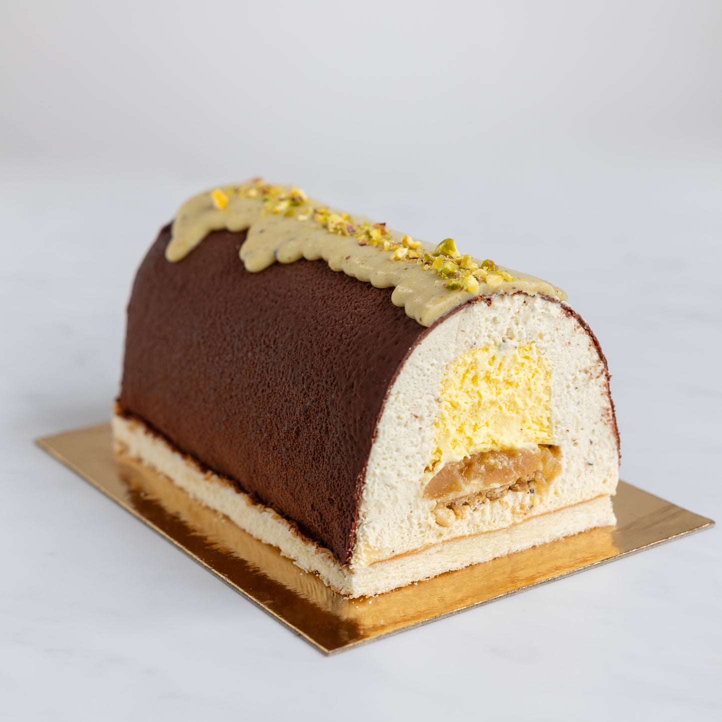 Bûche de Noël Pistache Safran